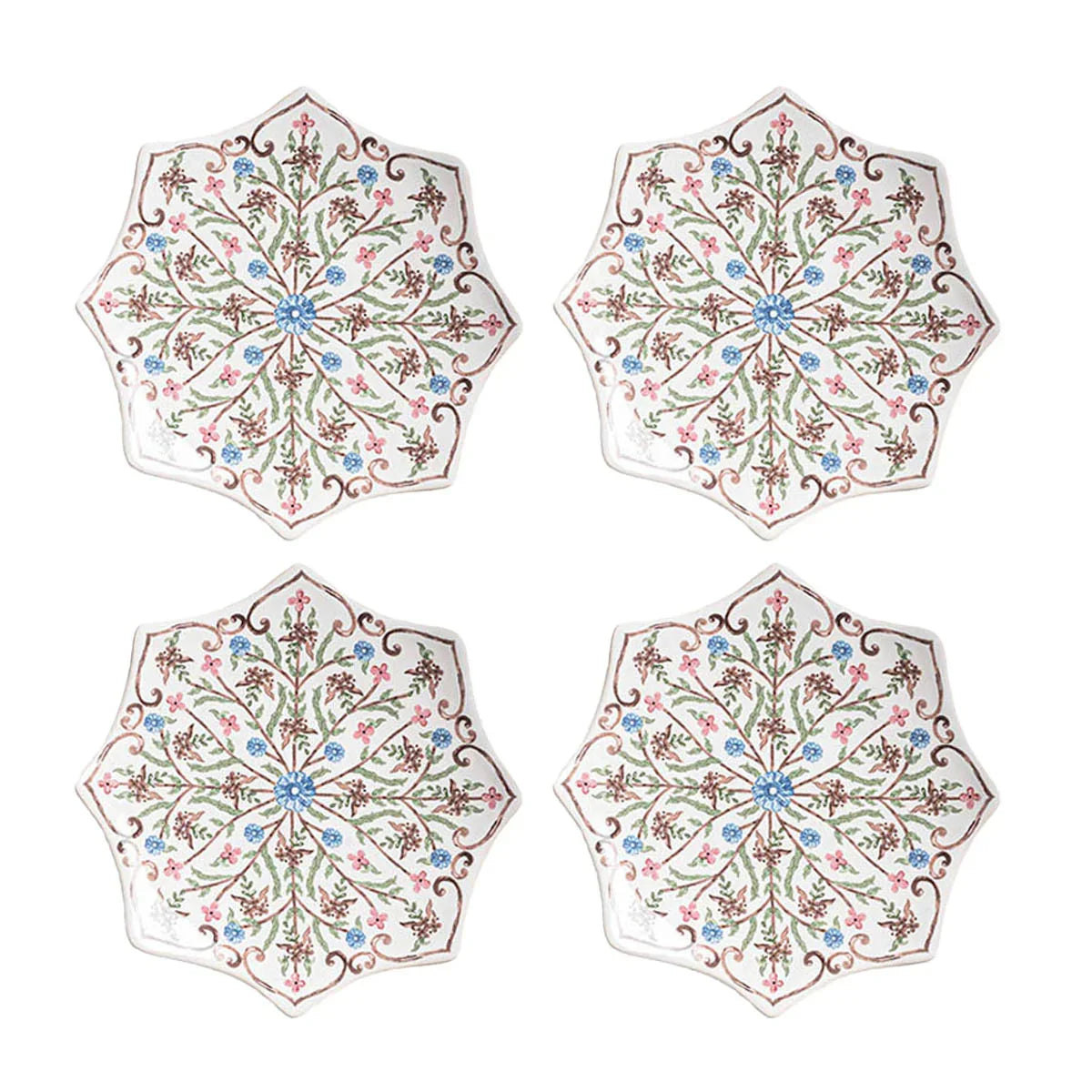 Juliska Villa Seville Scalloped Side/Cocktail Plate Set/4 - Chambray