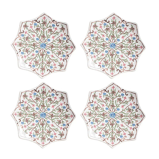 Juliska Villa Seville Scalloped Side/Cocktail Plate Set/4 - Chambray