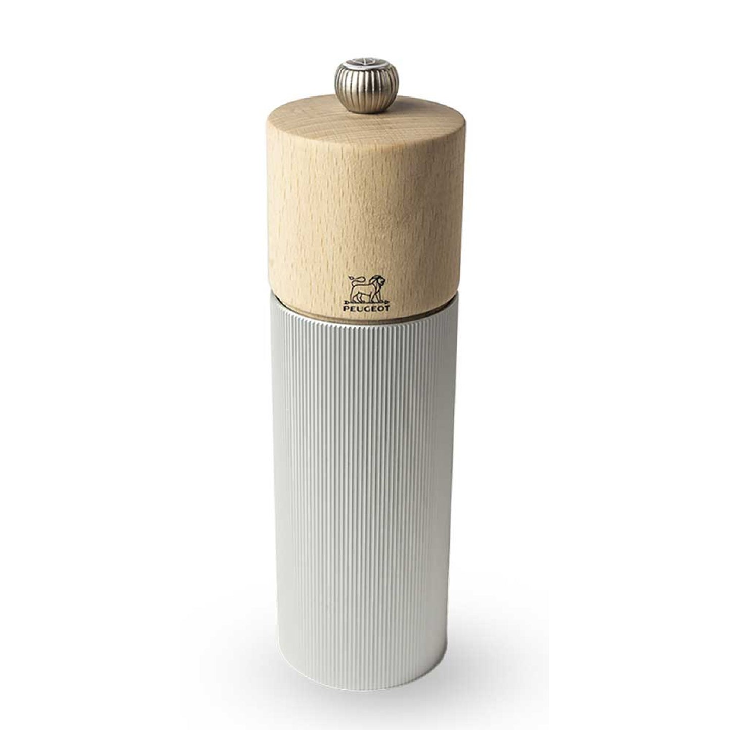 Peugeot Line Salt Mill, Aluminium Finish - 7"