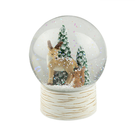 Deer & Squirrel Snow Globe