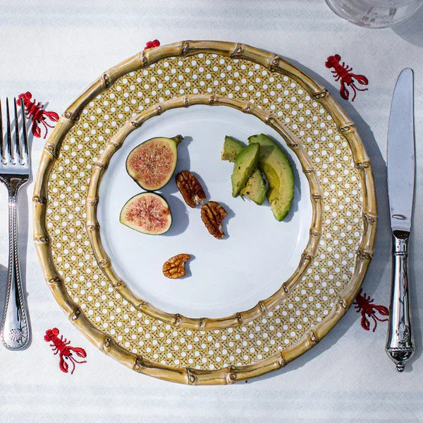 JULISKA Bamboo Caning Melamine Dinner Plate - Natural - Marcel’s Culinary Experience