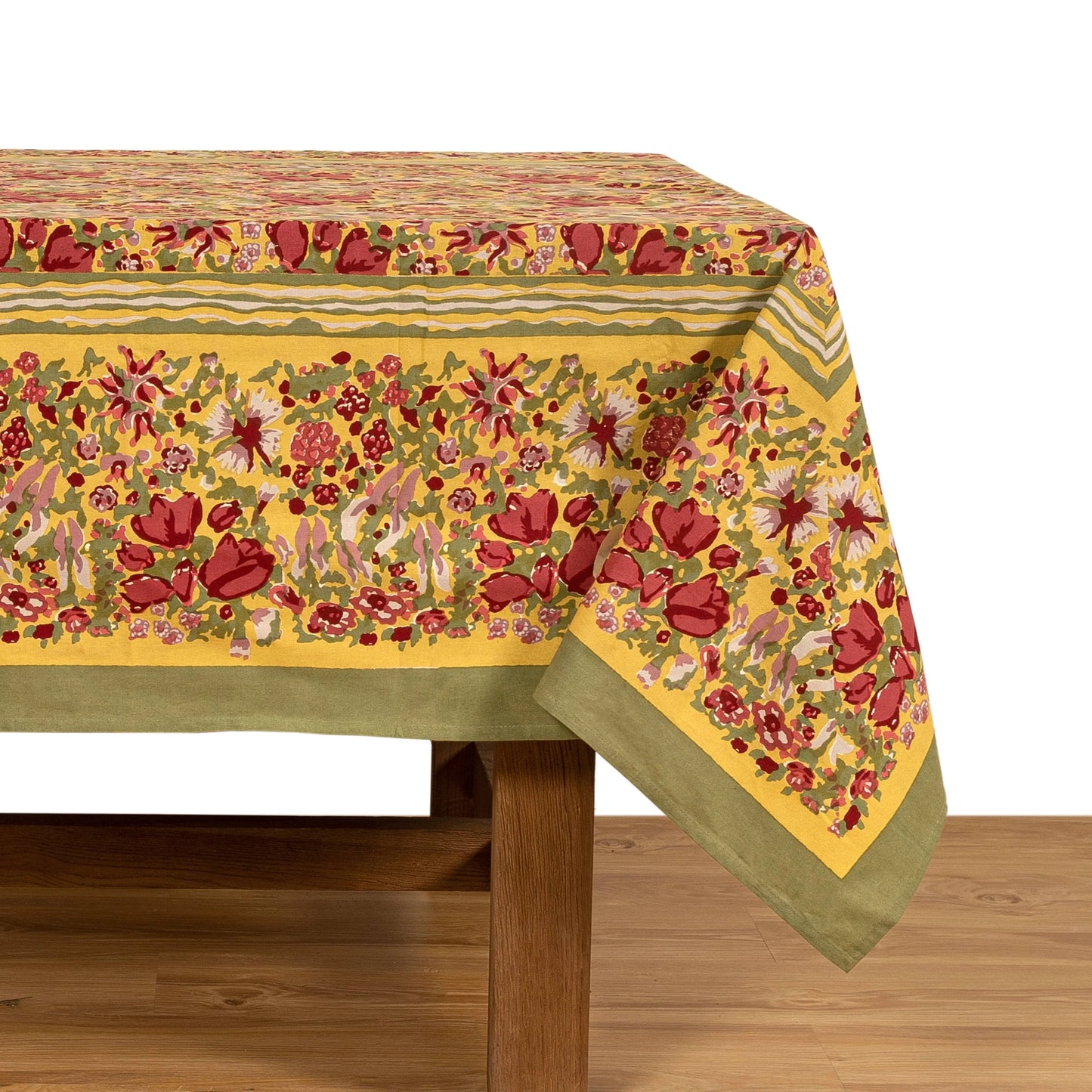 Jardin Red & Green | French Tablecloths - Marcel’s Culinary Experience