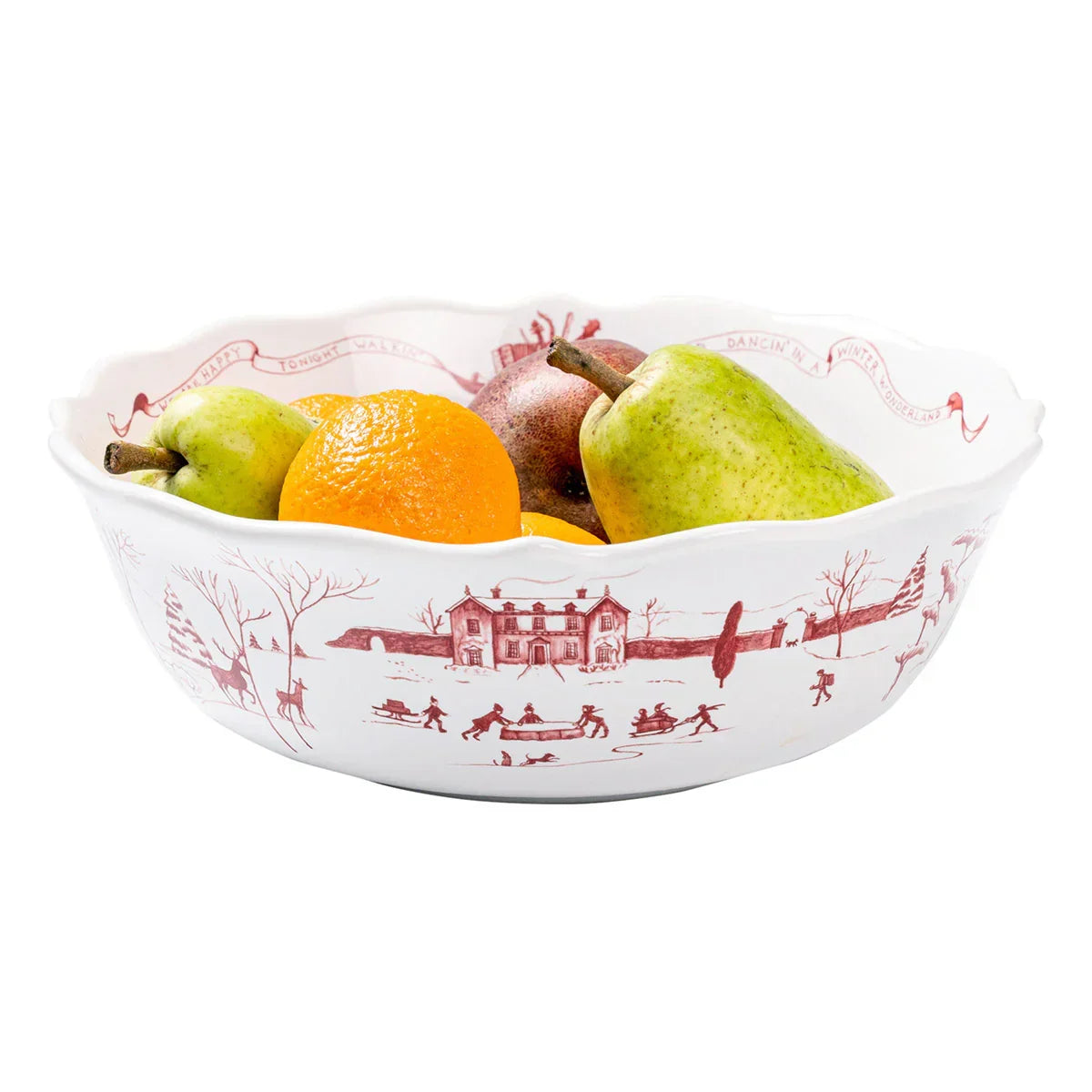 Juliska Country Estate Winter Frolic 10" Serving Bowl - Ruby