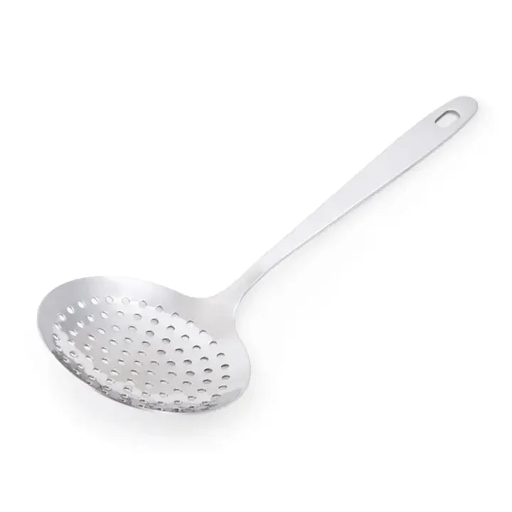 Stainless Steel Skimmer Spoon, 13" - Marcel’s Culinary Experience
