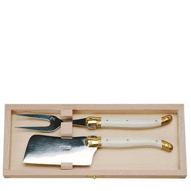 Jean Dubost 2pc Cheese Set in Ivory - Marcel’s Culinary Experience