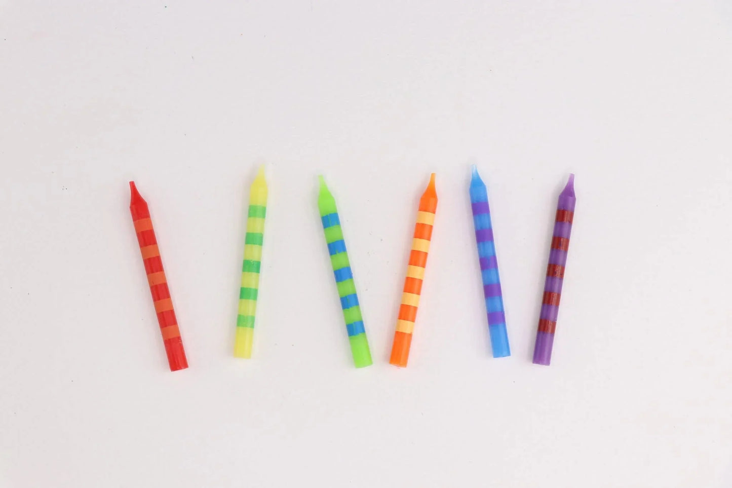 Striped Birthday Candles | 24 Pack | Birthday Party | - Marcel’s Culinary Experience