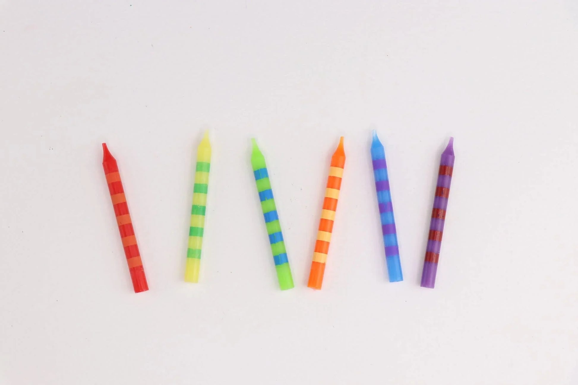 Striped Birthday Candles | 24 Pack | Birthday Party | - Marcel’s Culinary Experience