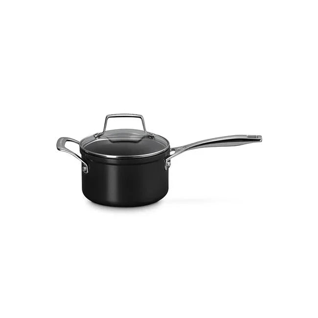Le Creuset Essential Non-stick Ceramic Saucepan with Glass Lid - 2 Qt.