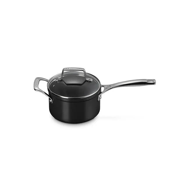 Le Creuset Essential Non-stick Ceramic Saucepan with Glass Lid - 2 Qt.