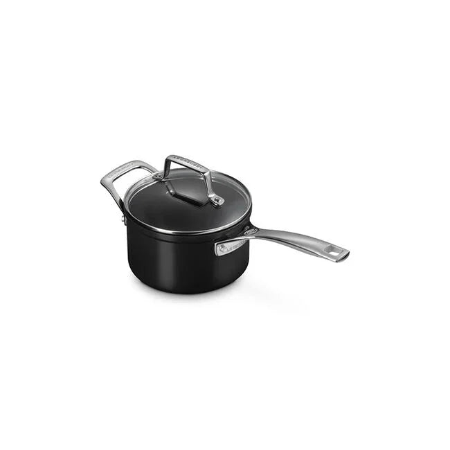 Le Creuset Essential Non-stick Ceramic Saucepan with Glass Lid - 2 Qt.