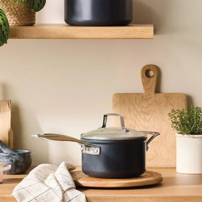 Le Creuset Essential Non-stick Ceramic Saucepan with Glass Lid - 2 Qt.