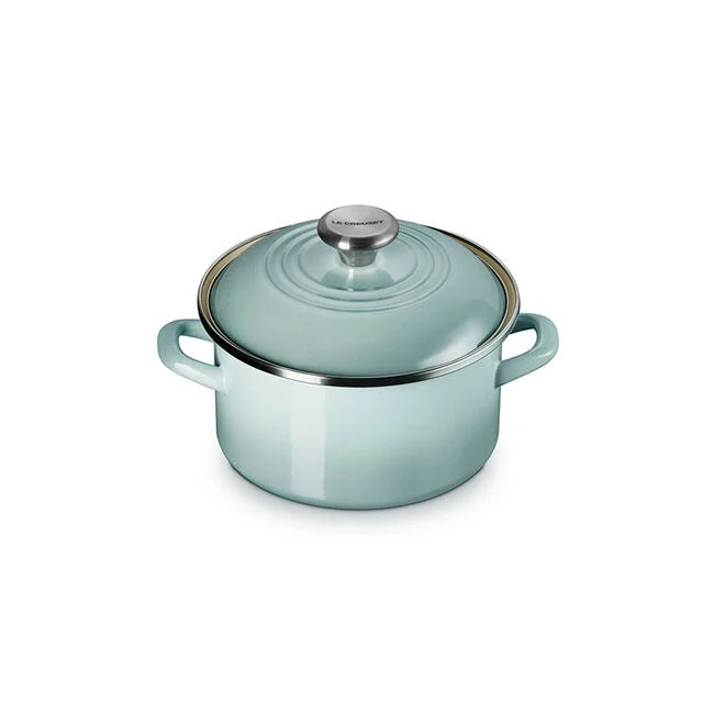 Le Creuset Traditional Petite Stockpot 3.8 qt - Sea Salt