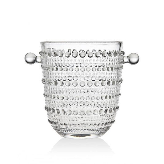 Lumina Crystal Ice Bucket 30oz - Textured Bead Pattern Unleaded Crystal