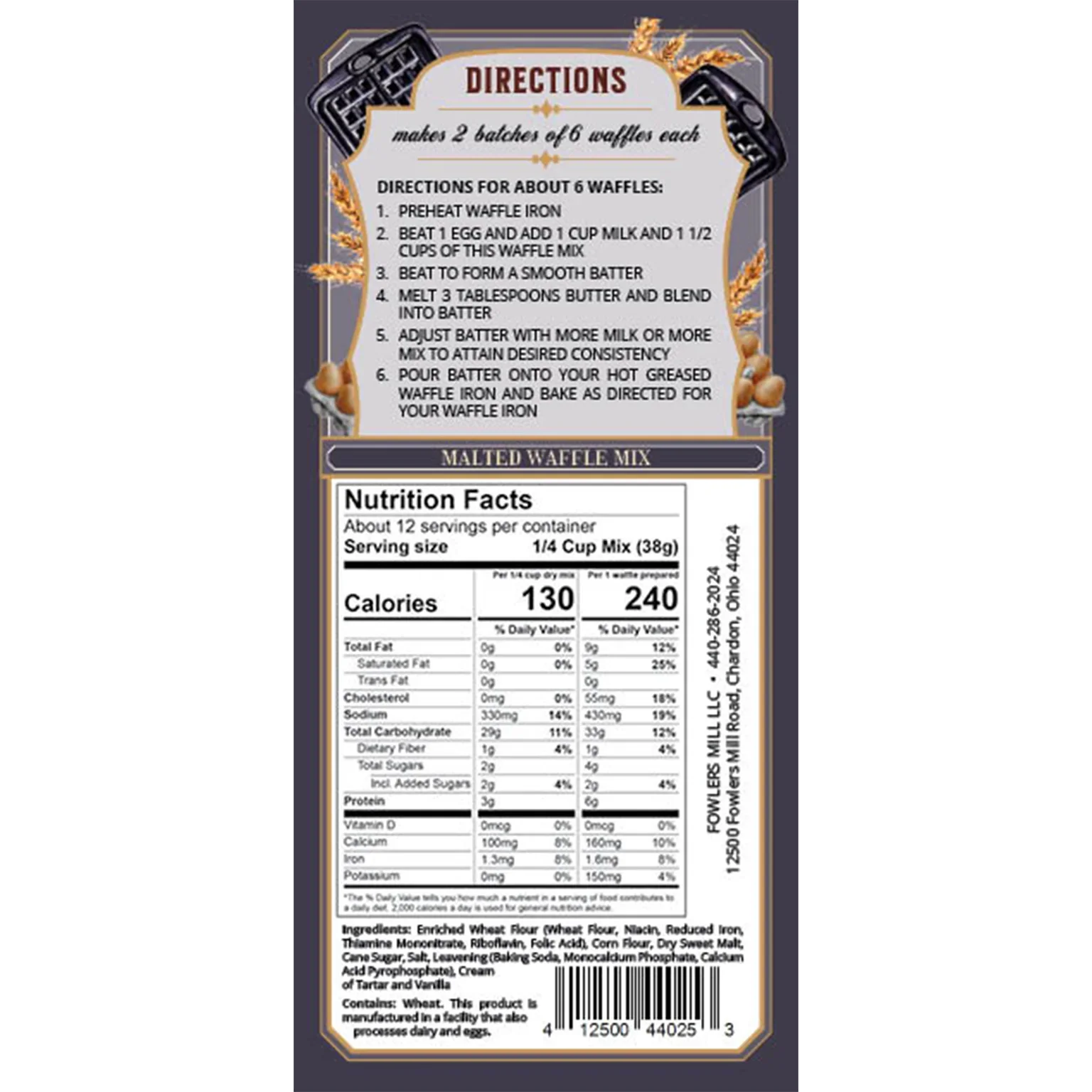 Malted Waffle Mix - Marcel’s Culinary Experience