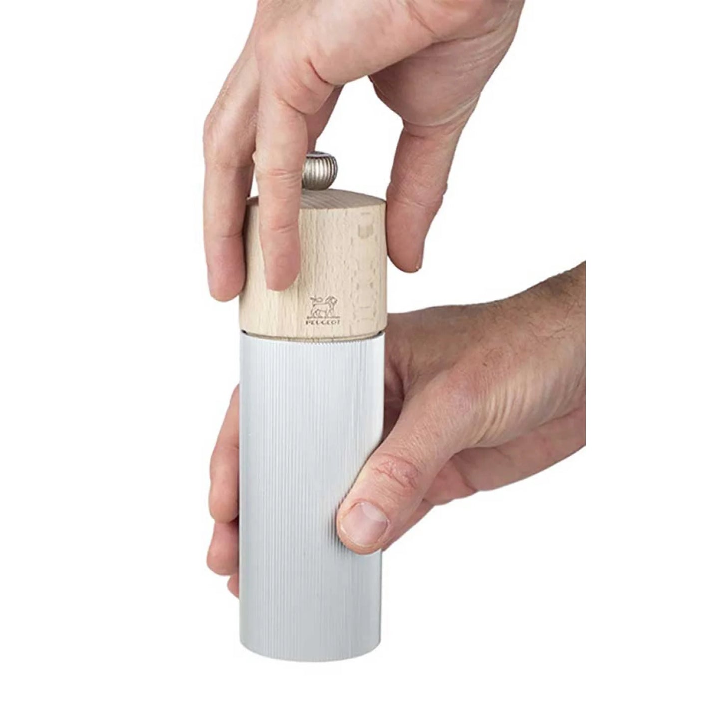 Peugeot Line Salt Mill, Aluminium Finish - 7"