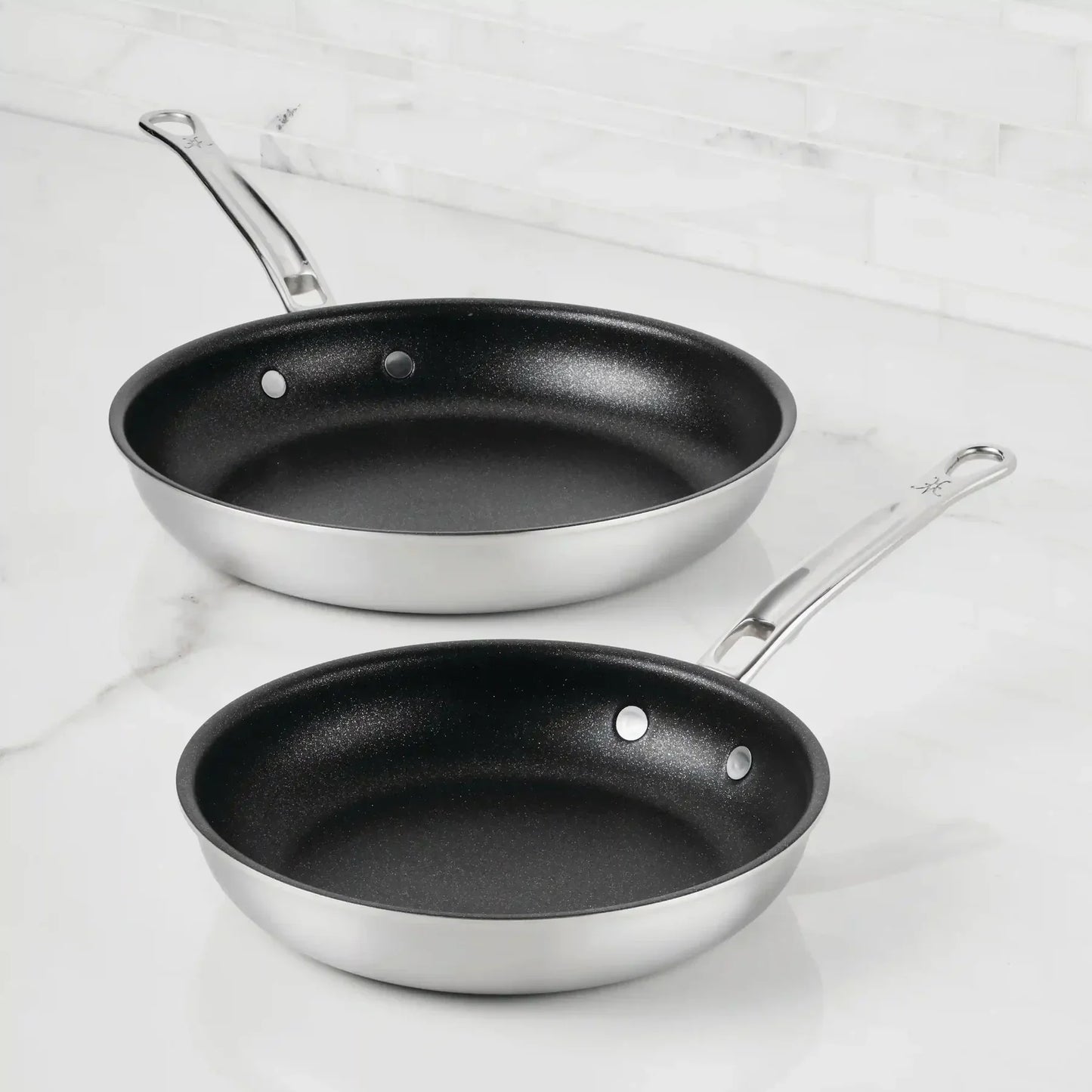 Hestan ProBond Professional Clad Stainless Steel TITUM® Nonstick Skillets./, 8.5" & 11"