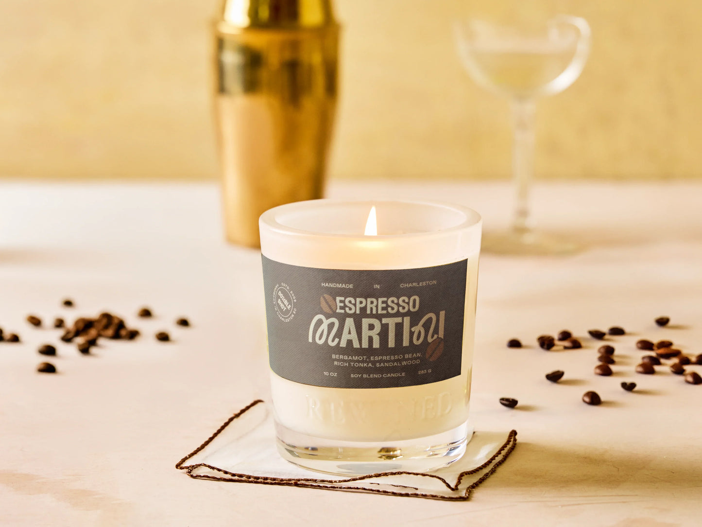 Rewined Espresso Martini Candle 10 oz - Soy Blend Wax
