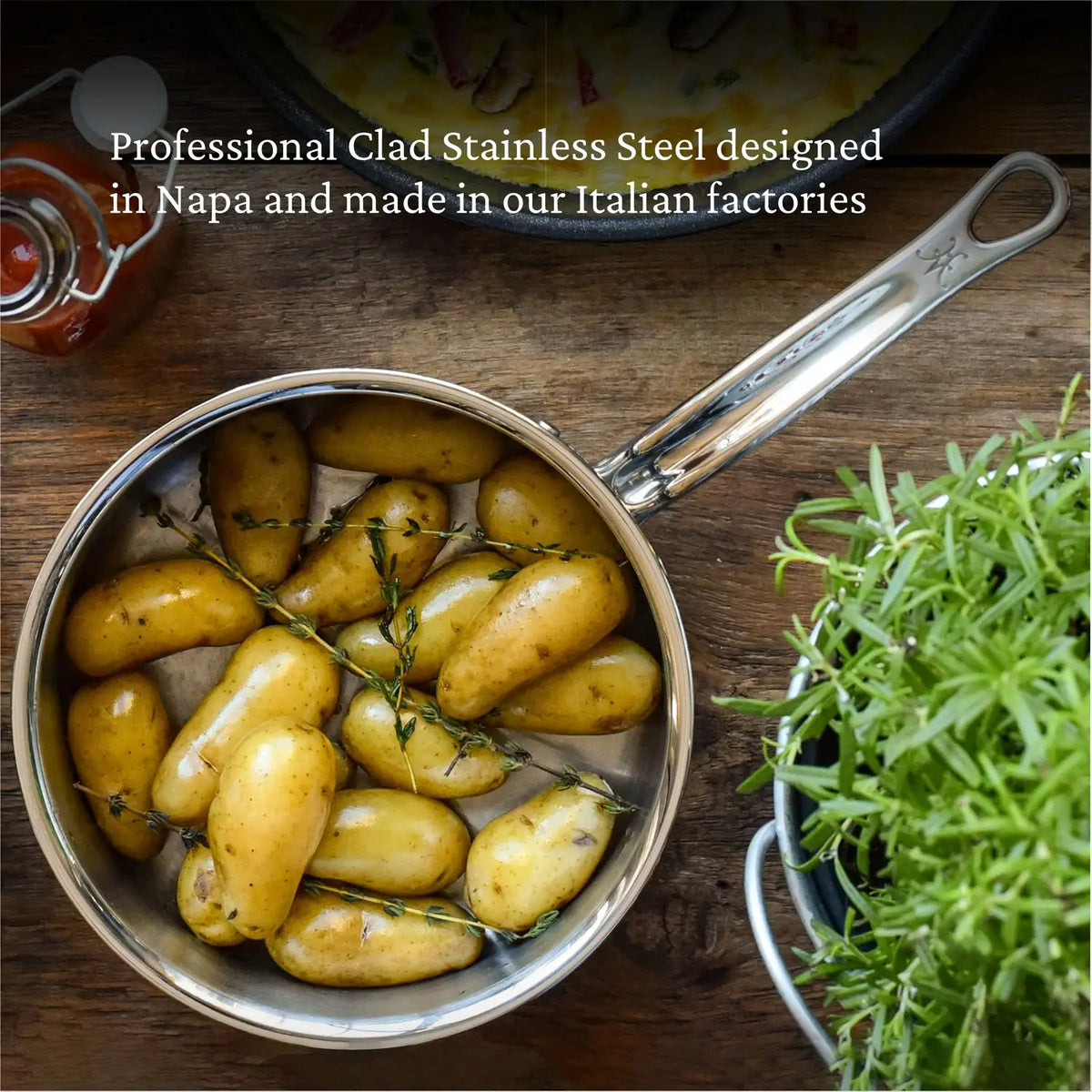 Hestan ProBond Forged Professional Clad Stainless-Steel Covered Saucepan