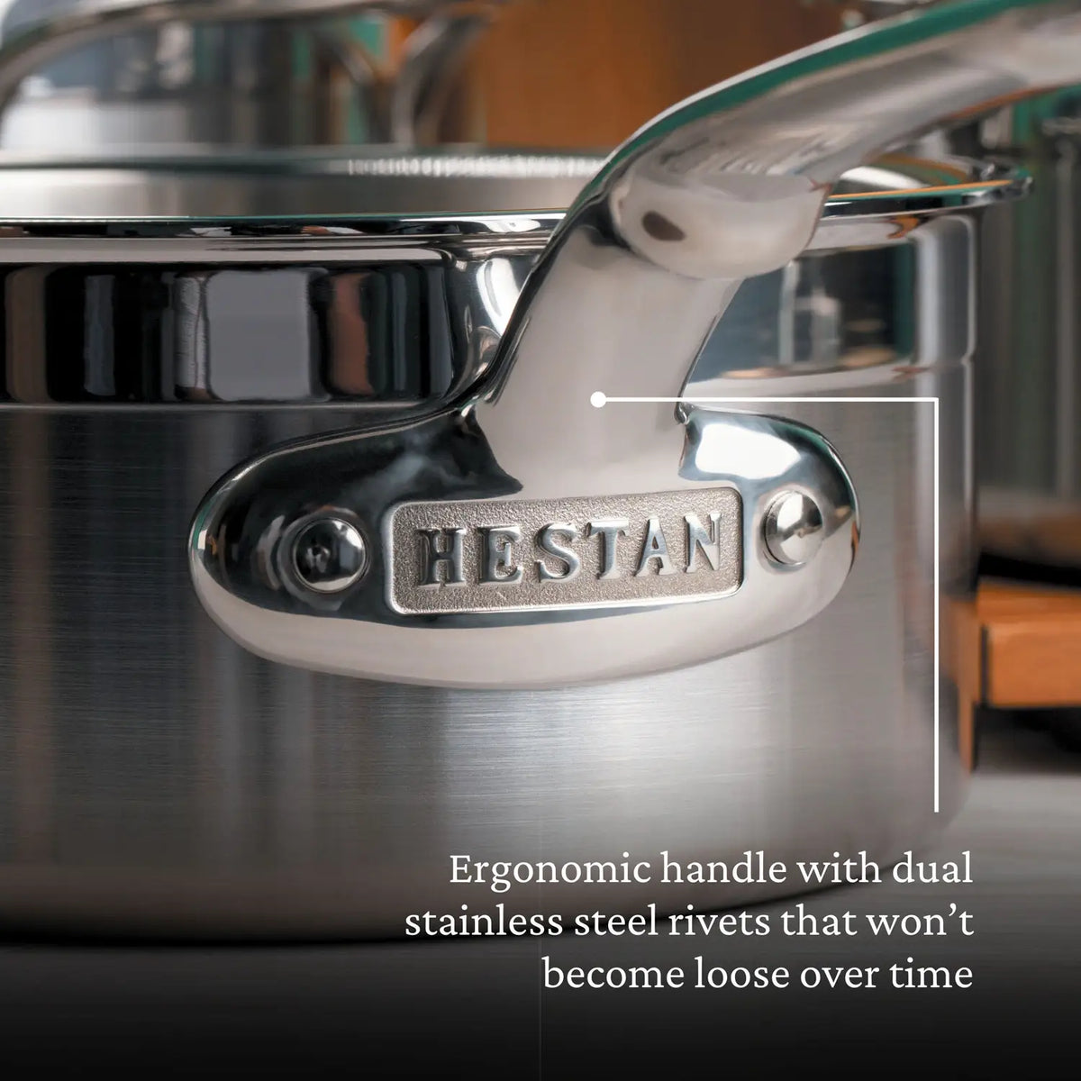 Hestan ProBond Forged Professional Clad Stainless-Steel Covered Saucepan