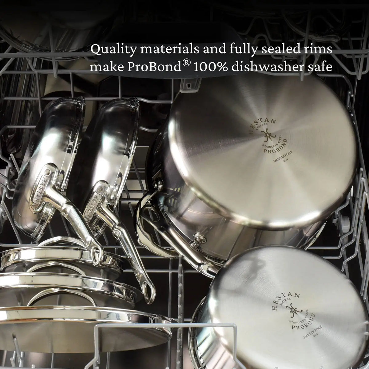 Hestan ProBond Forged Professional Clad Stainless-Steel Covered Saucepan
