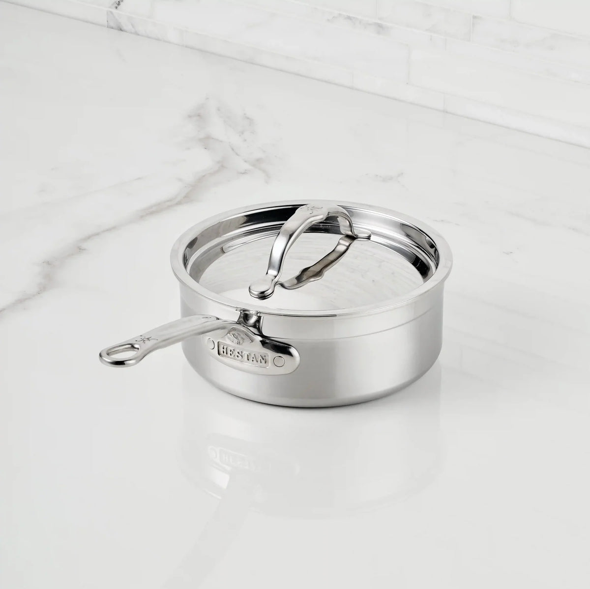 Hestan ProBond Forged Professional Clad Stainless-Steel Covered Saucepan