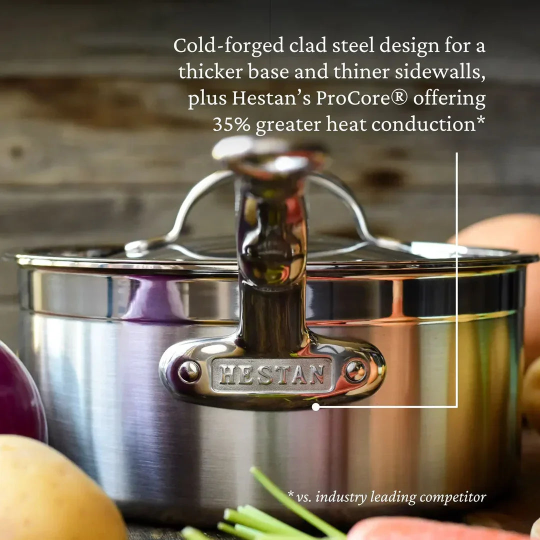 Hestan ProBond Professional Clad Stainless-Steel Covered Saucepan 4 quart - Marcel’s Culinary Experience