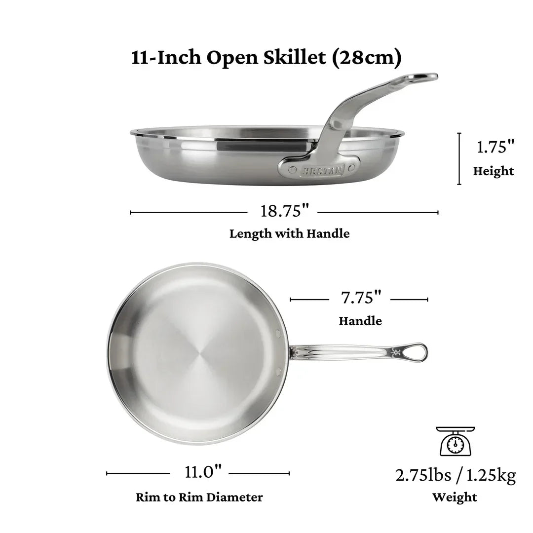 Hestan ProBond Professional Clad Stainless-Steel Skillet Fry Pan 11" - Marcel’s Culinary Experience