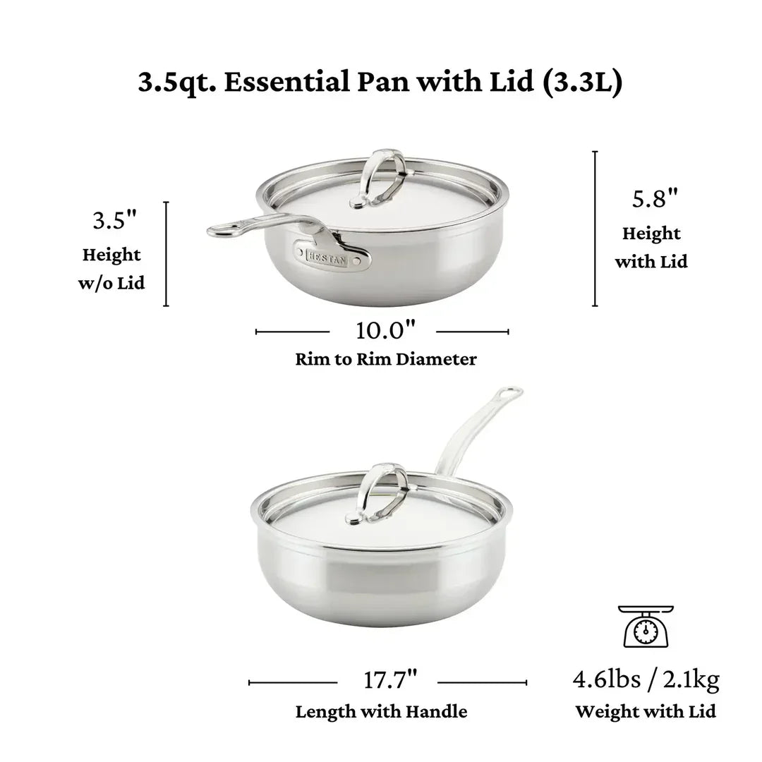 Hestan ProBond Professional Clad Stainless-Steel Essential Pan 3.5 quart - Marcel’s Culinary Experience