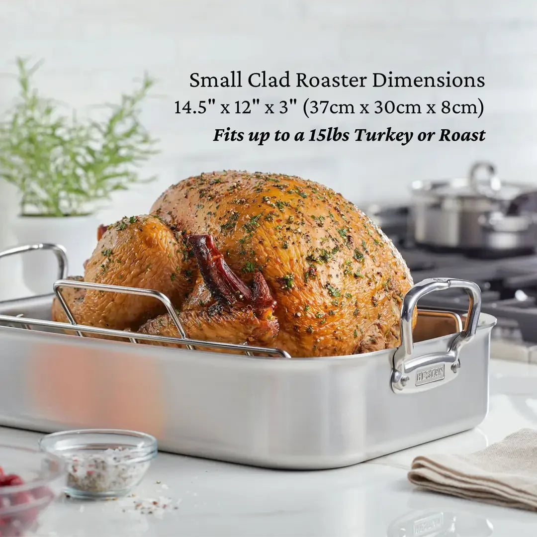 Hestan Provisions 14.5-inch Classic Clad Roaster with Rack - Marcel’s Culinary Experience