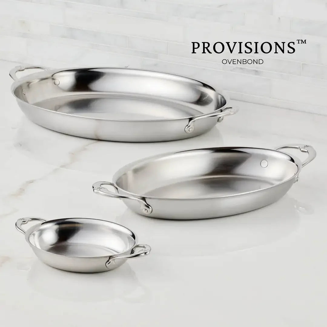 Hestan Provisions Stainless-Steel Oval Gratin Roaster - Marcel’s Culinary Experience