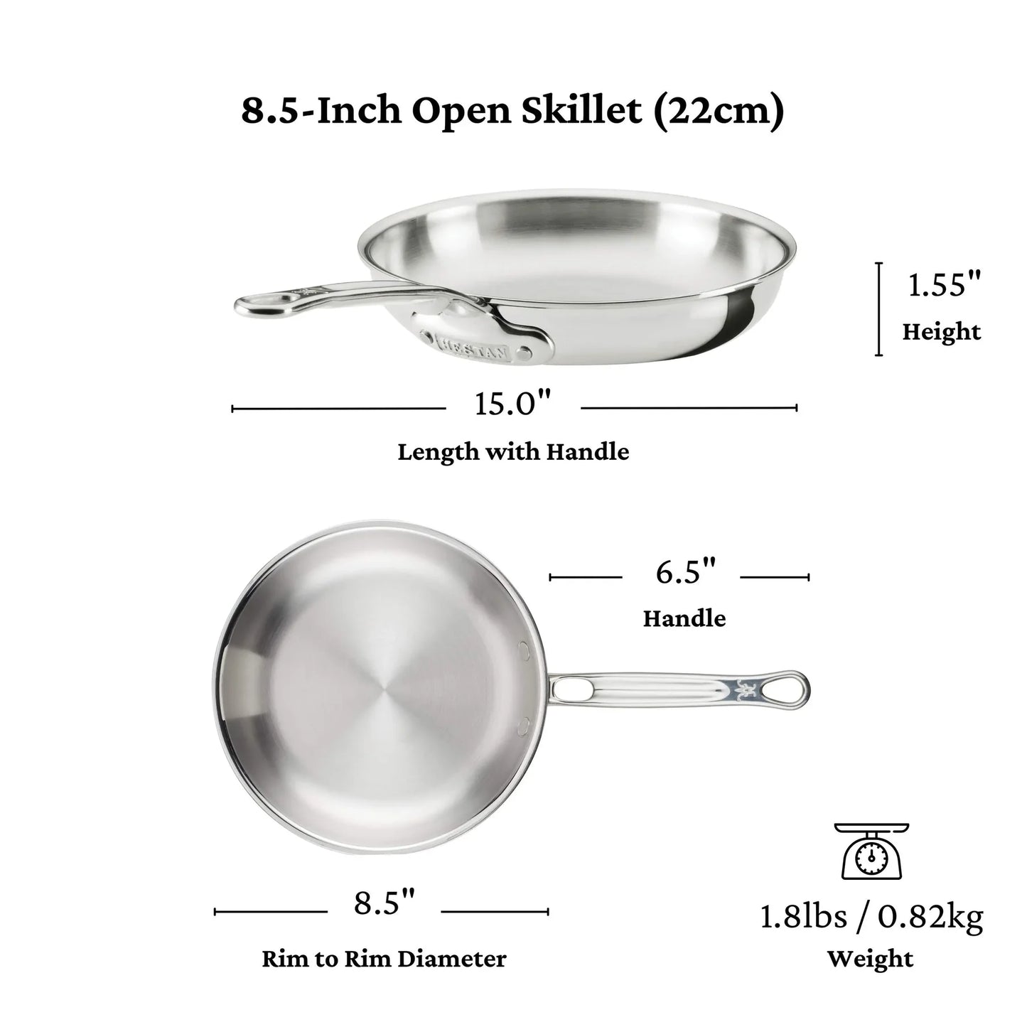 Hestan ProBond Luxe 10-Piece Stainless Steel Cookware Set