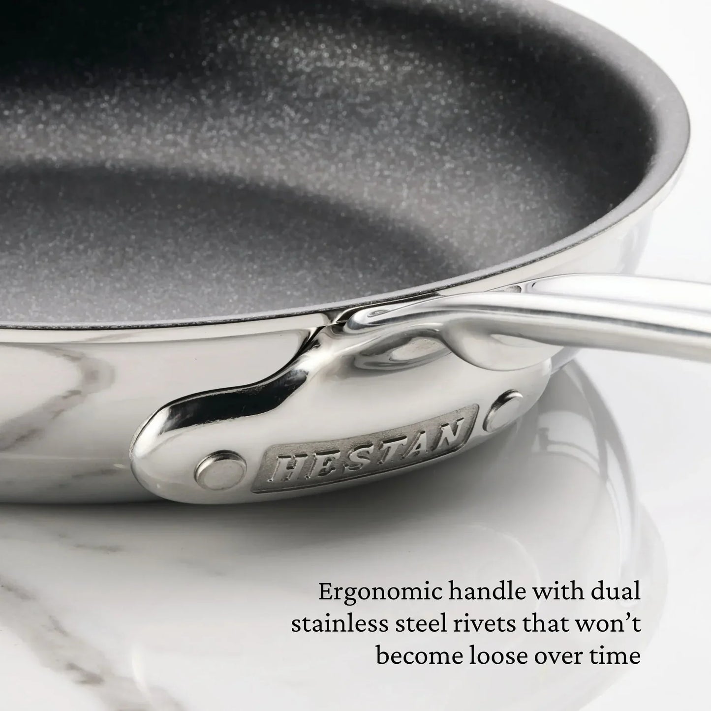 Hestan ProBond Professional Clad Stainless Steel TITUM® Nonstick Skillets./, 8.5" & 11"