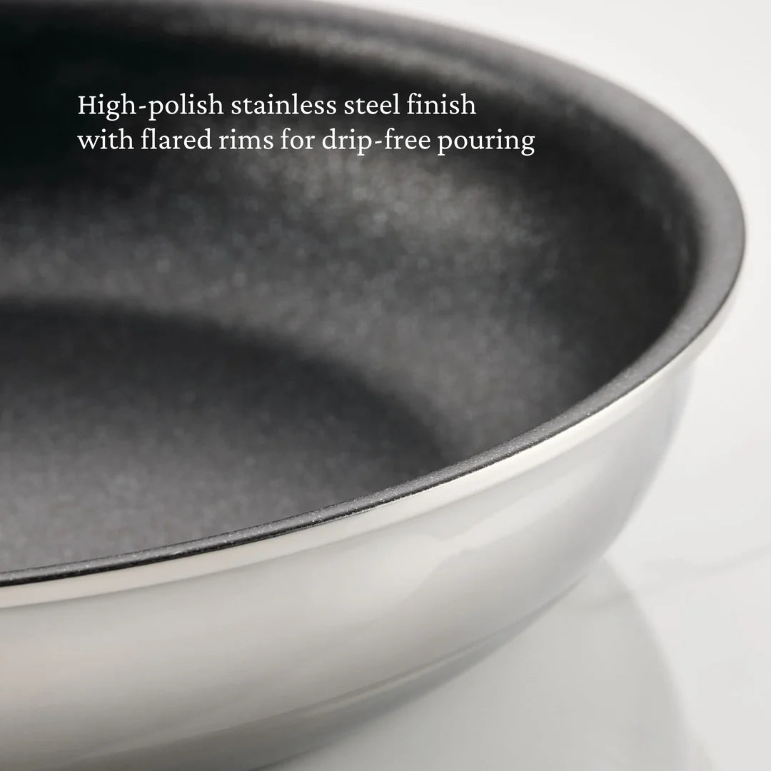 Hestan ProBond® Luxe™  Polished Clad Stainless Steel Skillets with TITUM® Nonstick 8.5"