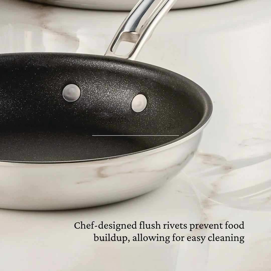 Hestan ProBond® Luxe™  Polished Clad Stainless Steel Skillets with TITUM® Nonstick 8.5"