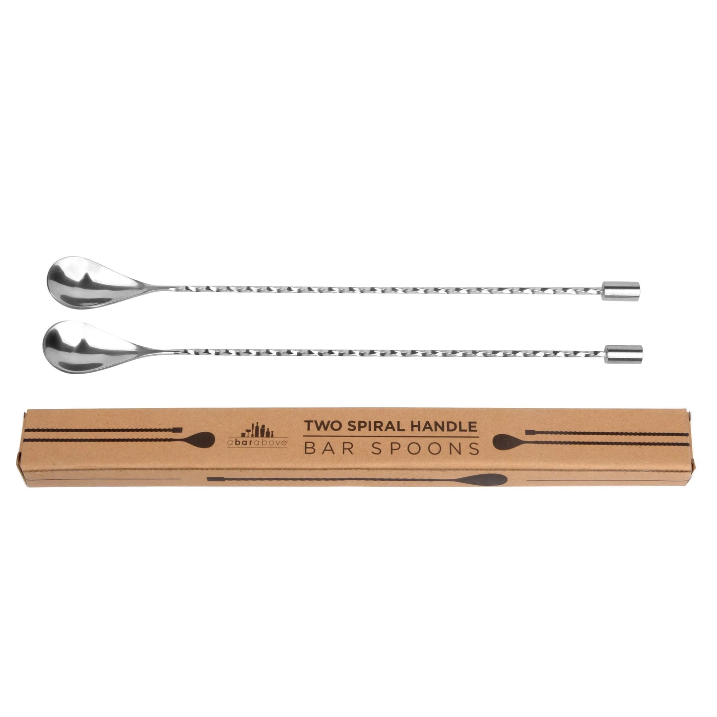 Bar Spoons (Spiral Handle, Set of 2), Stainless - Marcel’s Culinary Experience