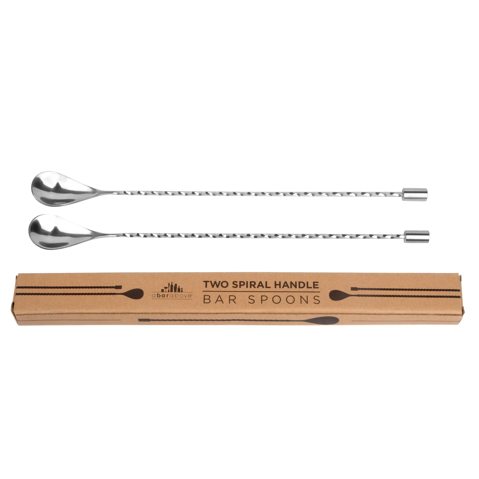 Bar Spoons (Spiral Handle, Set of 2), Stainless - Marcel’s Culinary Experience