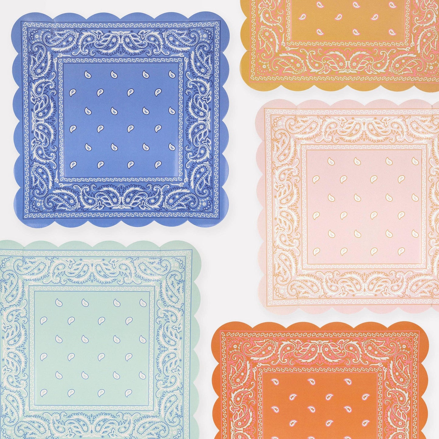 Meri Meri  Western Bandana Square Plates