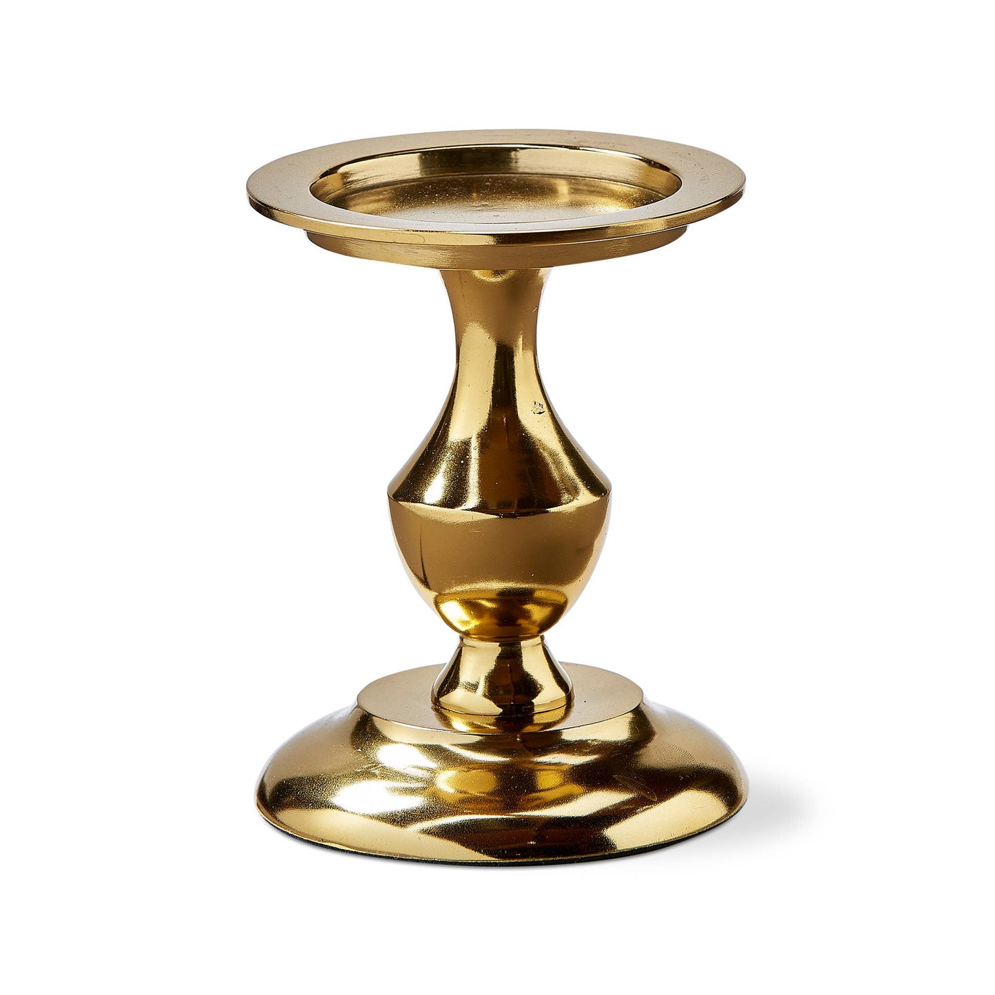 Stella Pillar Holder Small Yellow Cast Aluminum Everyday