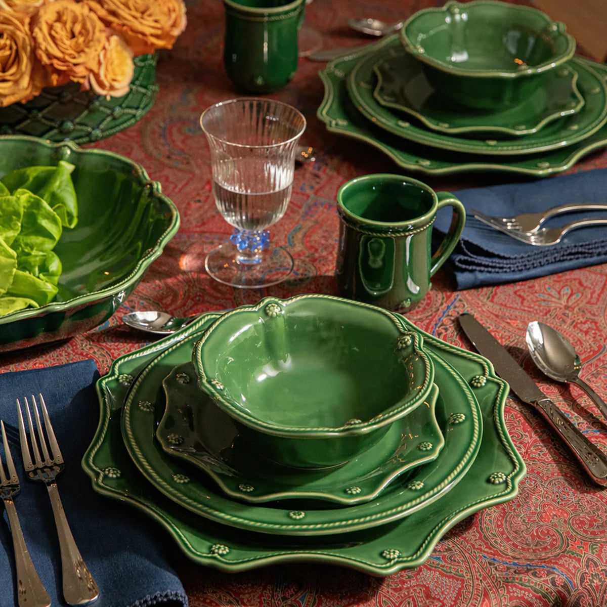 Juliska Berry & Thread Scalloped Charger/Platter - Basil