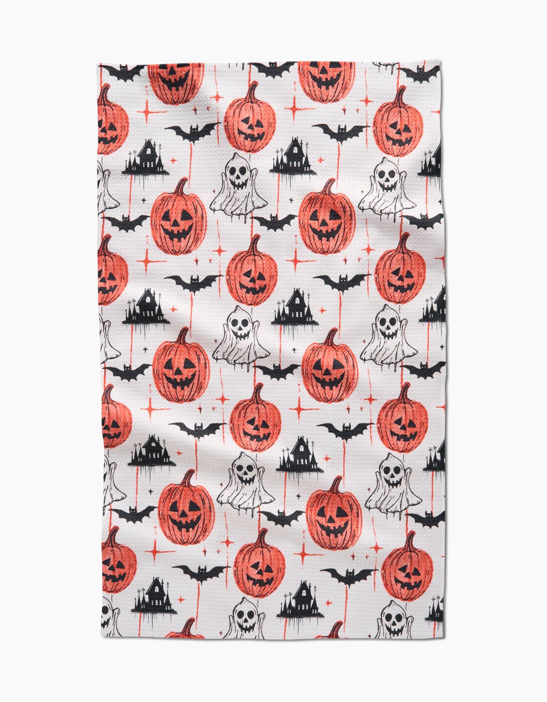 Geometry Halloween Is Here Tea Towel - Marcel’s Culinary Experience