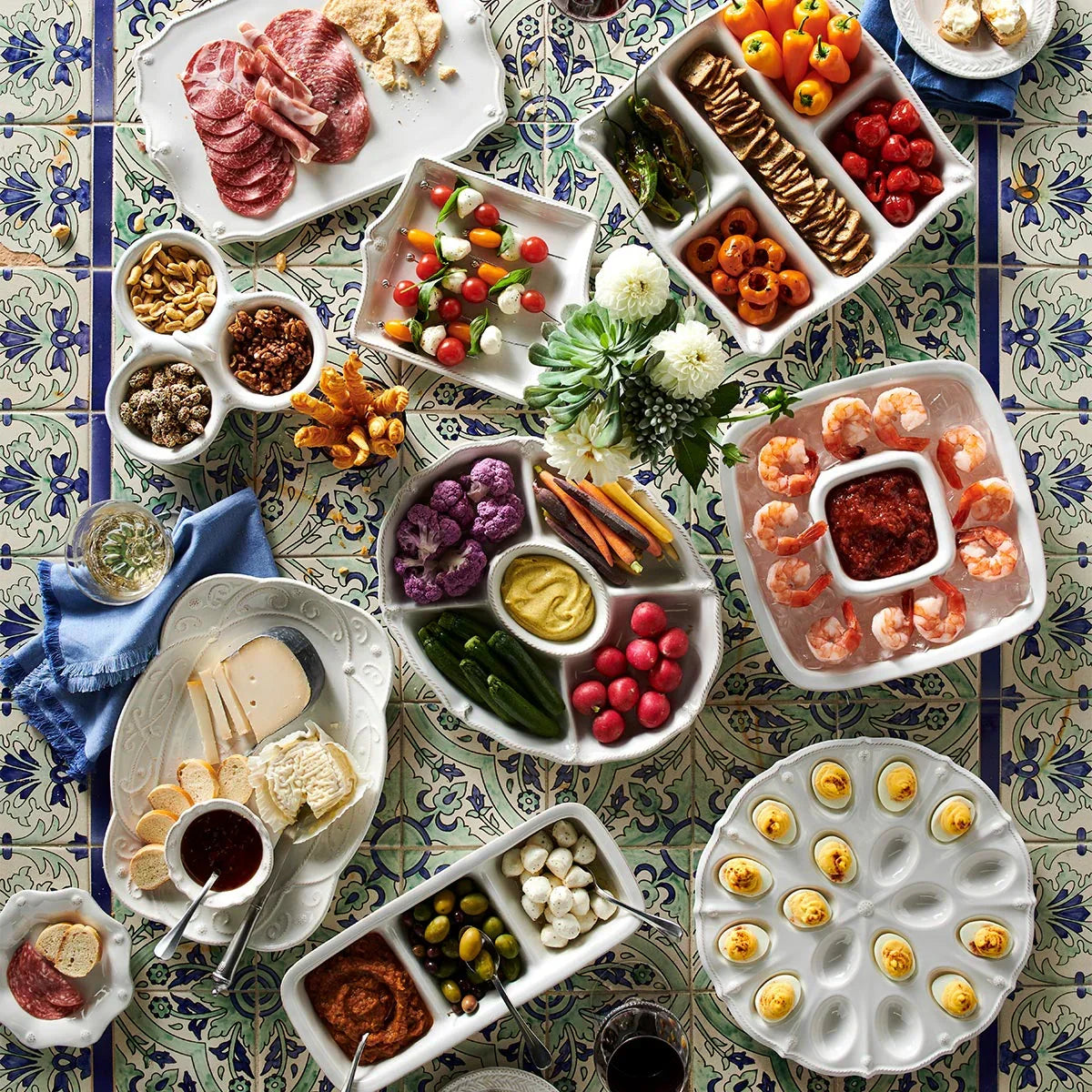 Juliska Berry & Thread Appetizer Platter - Whitewash