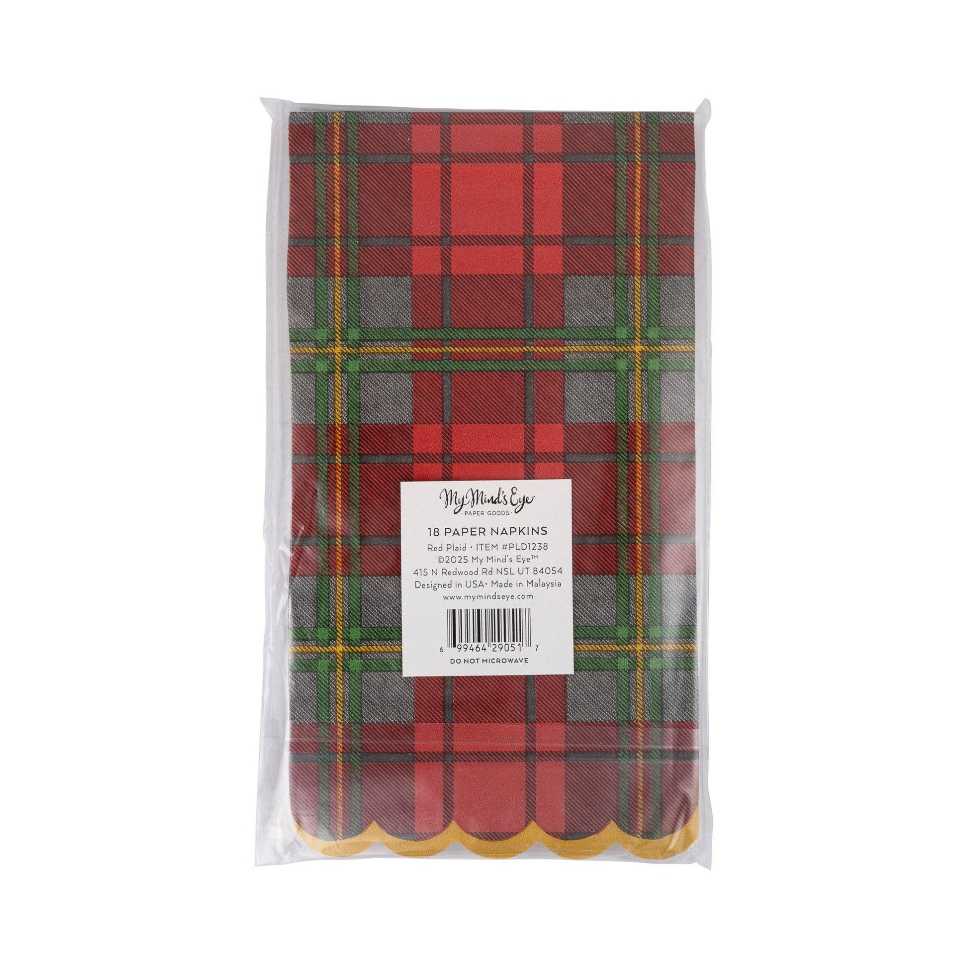 Red Christmas Plaid Dinner Napkin - Marcel’s Culinary Experience
