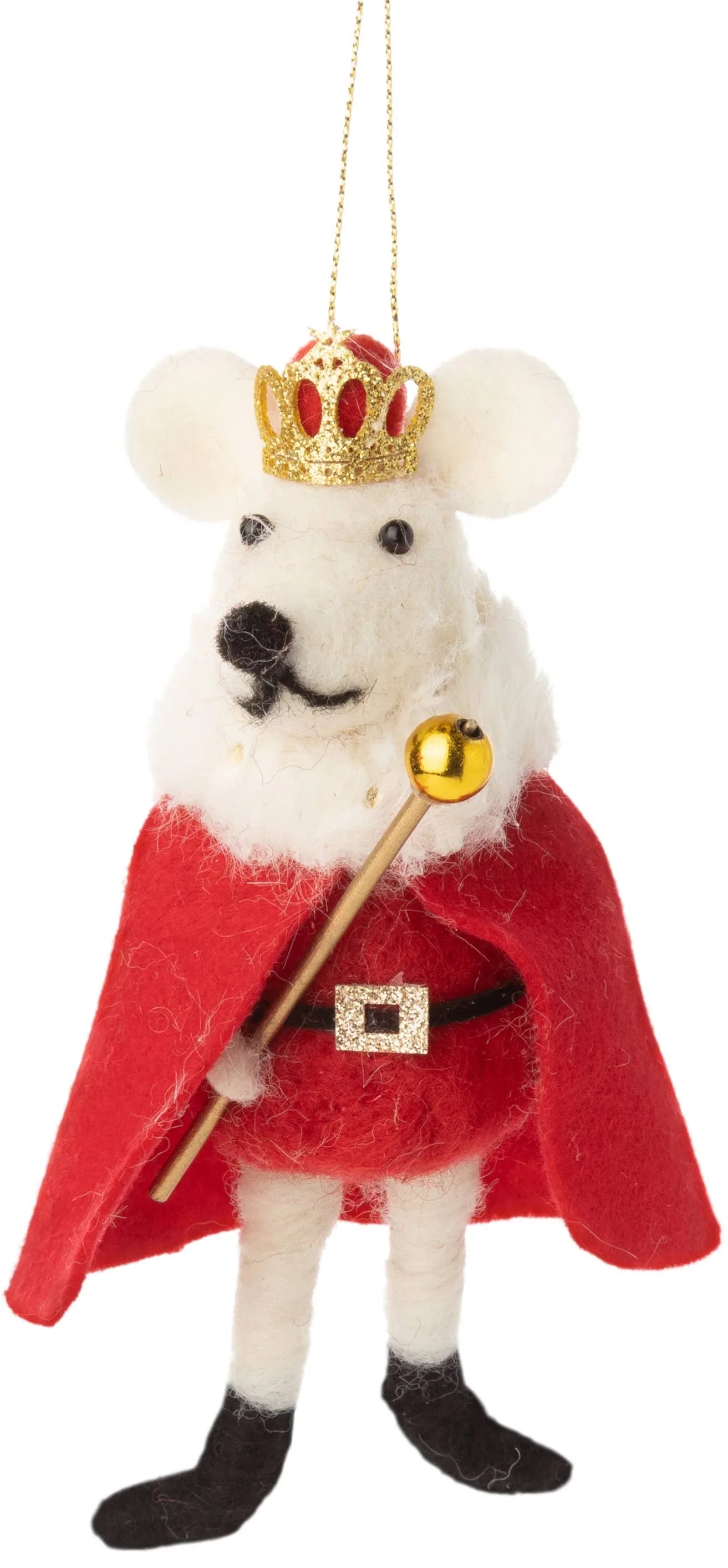 Felt mouse king,cape ornament,5.5in - Marcel’s Culinary Experience