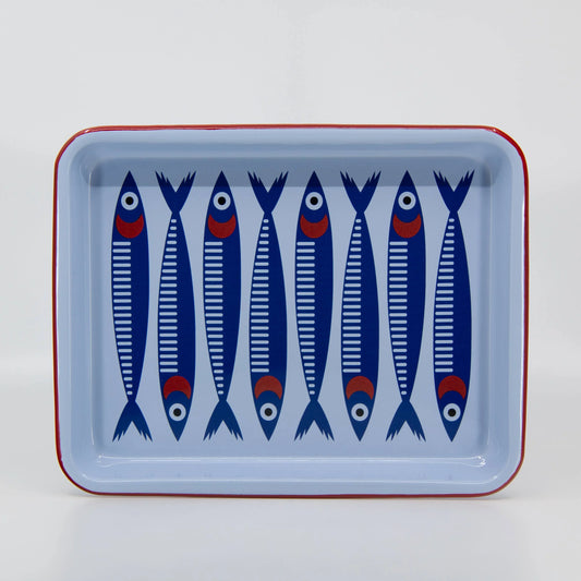 Mur by Ayca x CCH Anchovies Small Rectangle Tray, Red Rim