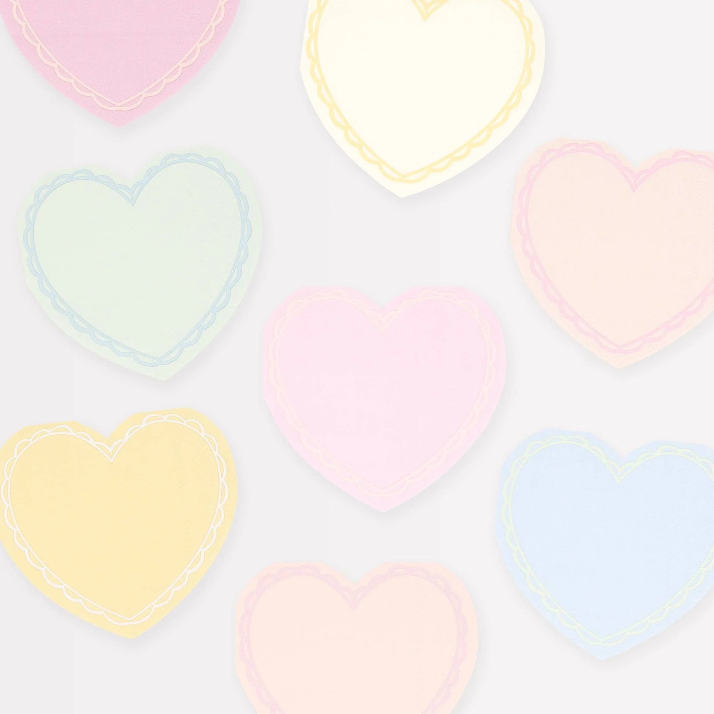 Meri Meri Pastel Heart Small Napkins
