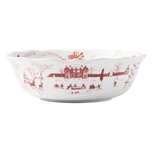 Juliska Country Estate Winter Frolic 10" Serving Bowl - Ruby