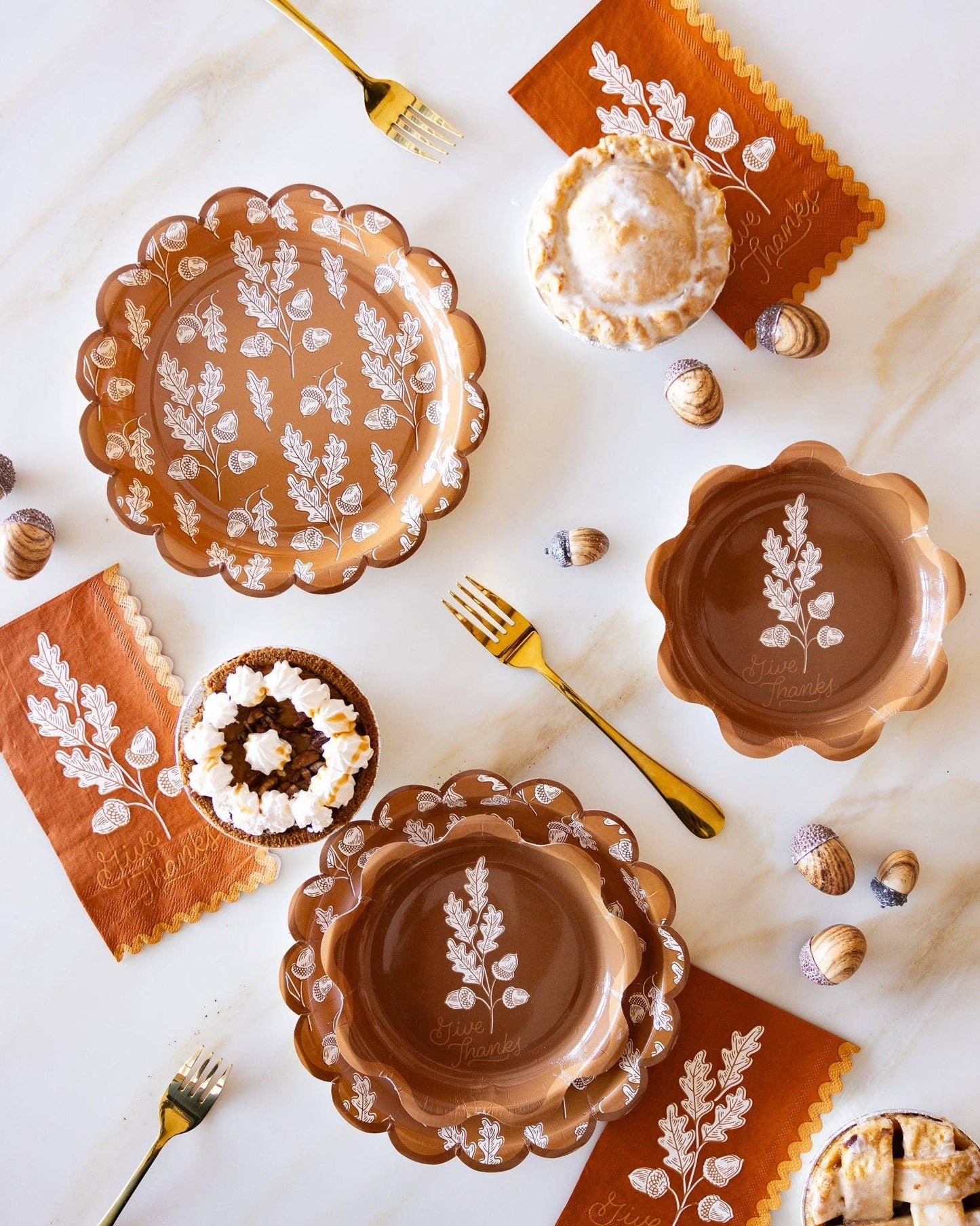 Acorns Give Thanks Dinner Napkin - Marcel’s Culinary Experience