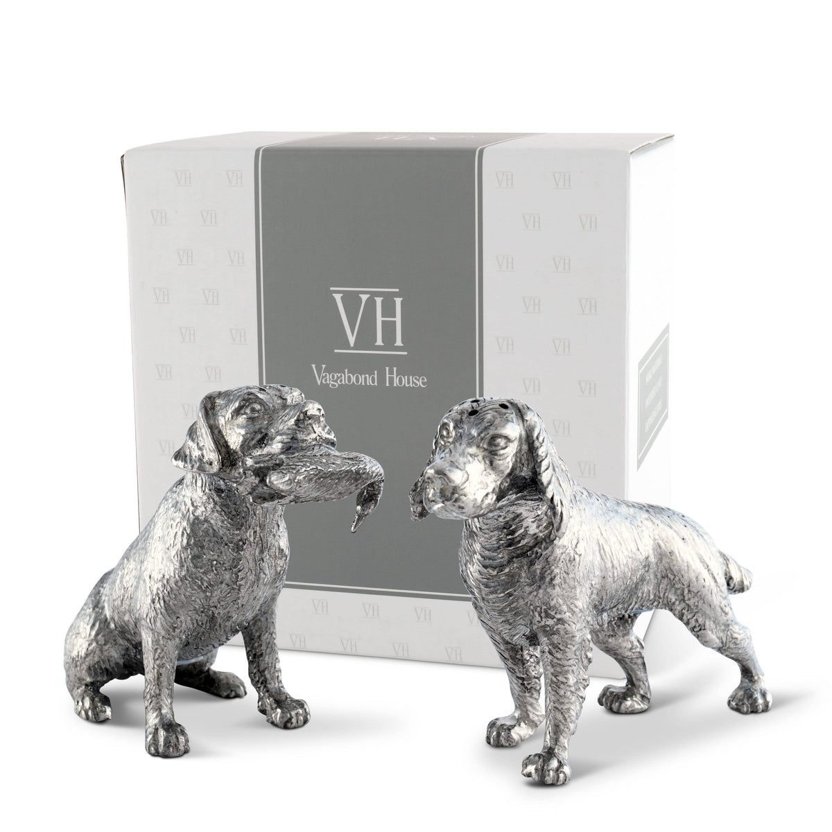 Pewter Hunting Dog Salt & Pepper Shakers