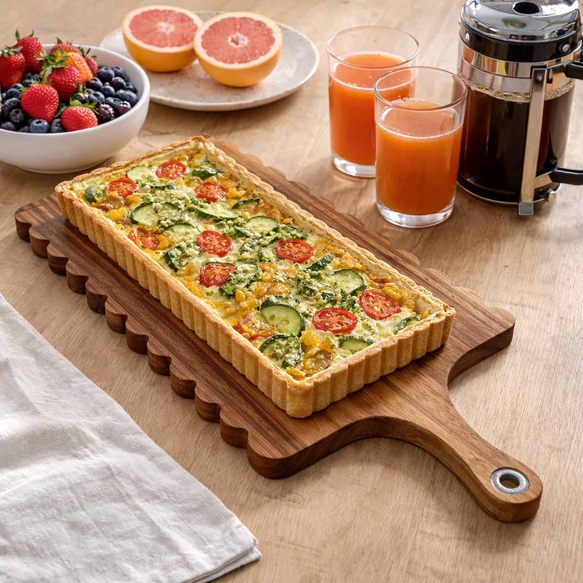 Ironwood Gourmet Scalloped Acacia Serving Board