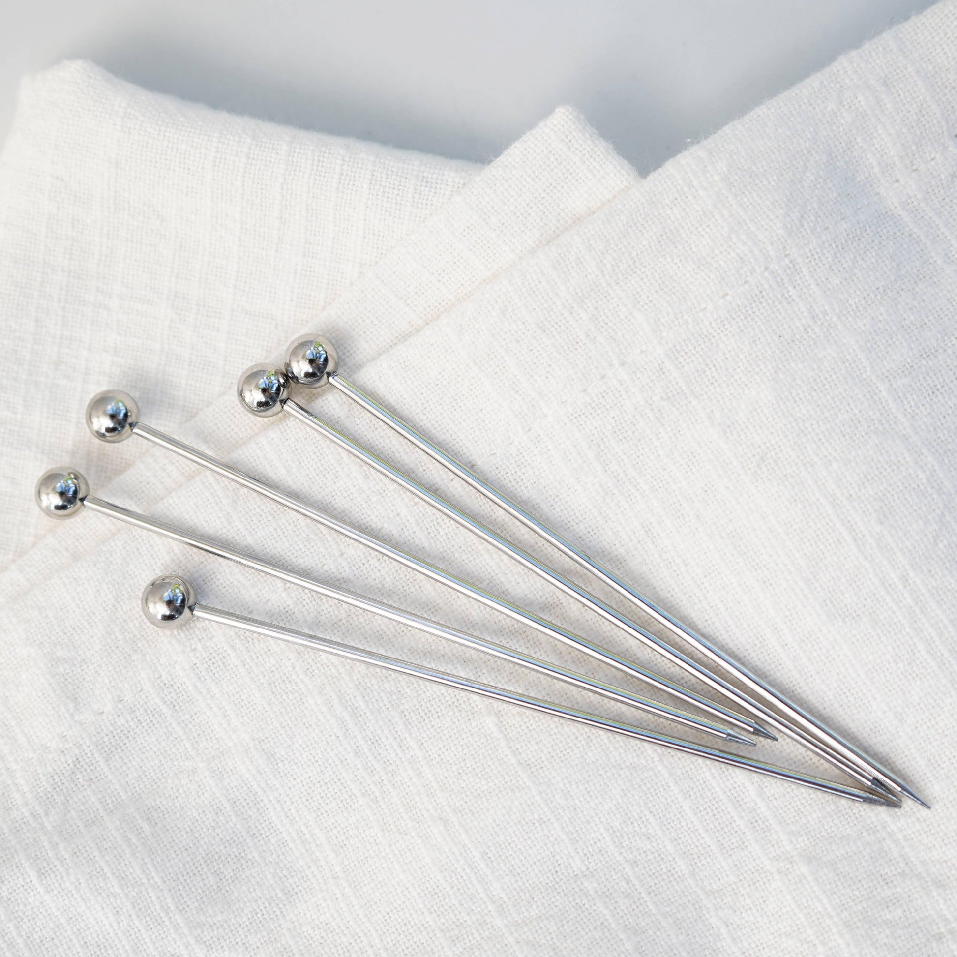 Cocktail Picks for Garnishes, Stainless (12 Piece, Short) - Marcel’s Culinary Experience